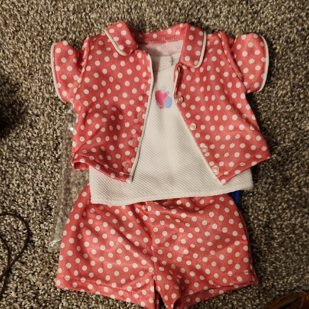 American Girl Pink Polka Dot Doll Outfit